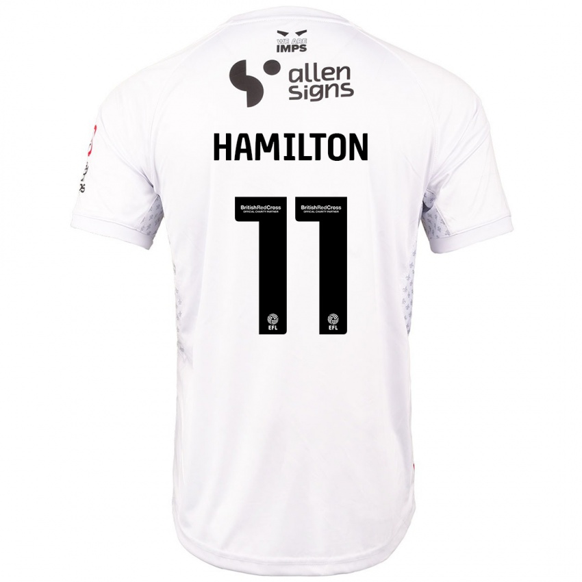 Criança Camisola Ethan Hamilton #11 Branco Vermelho Alternativa 2024/25 Camisa Brasil