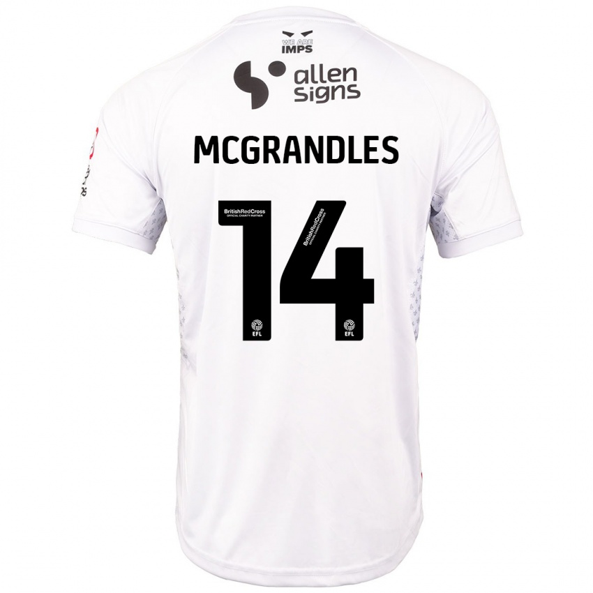 Criança Camisola Conor Mcgrandles #14 Branco Vermelho Alternativa 2024/25 Camisa Brasil