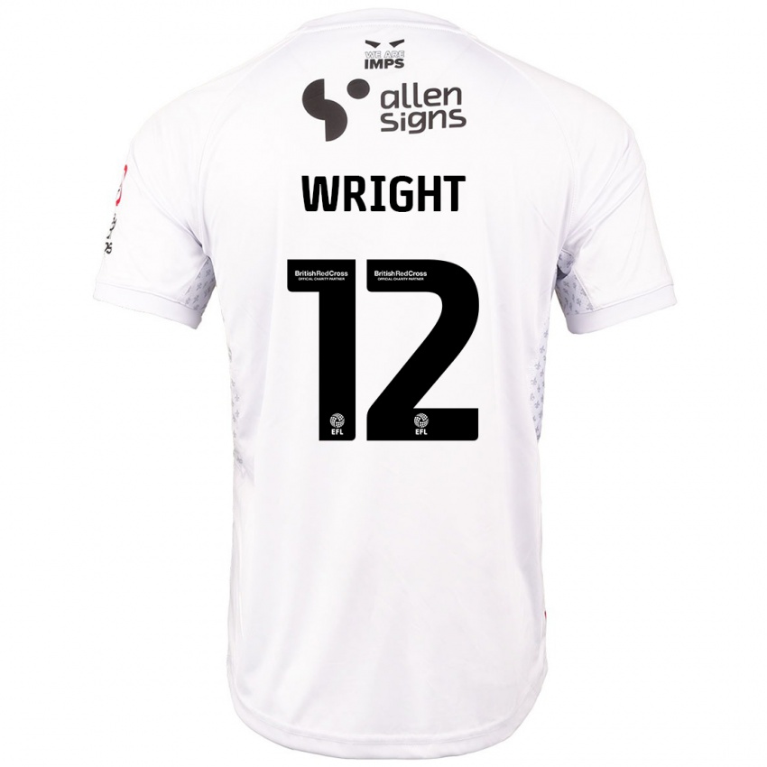 Criança Camisola Jordan Wright #12 Branco Vermelho Alternativa 2024/25 Camisa Brasil