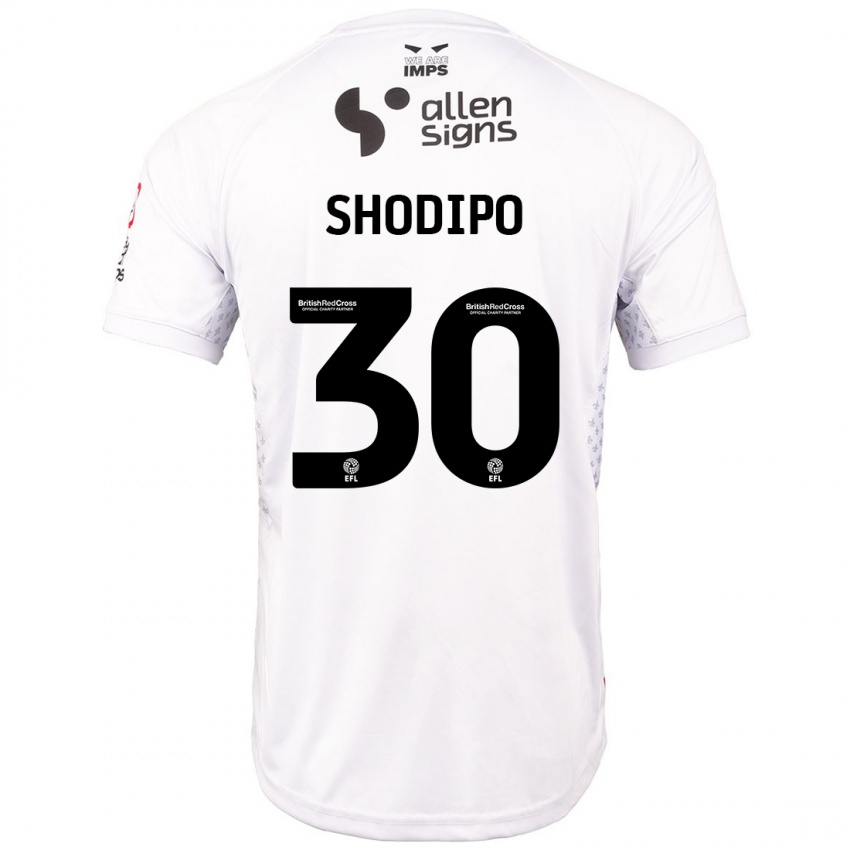 Criança Camisola Olamide Shodipo #30 Branco Vermelho Alternativa 2024/25 Camisa Brasil