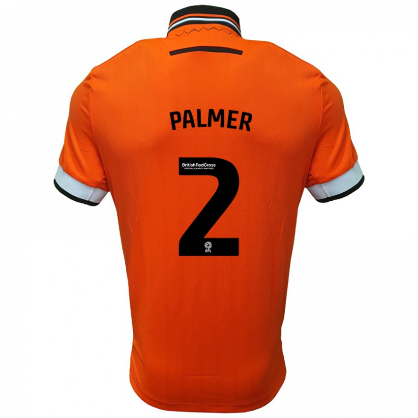 Criança Camisola Liam Palmer #2 Branco Laranja Alternativa 2024/25 Camisa Brasil