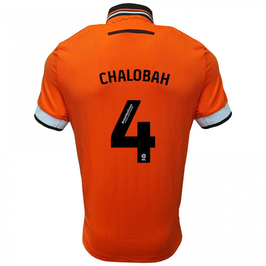 Criança Camisola Nathaniel Chalobah #4 Branco Laranja Alternativa 2024/25 Camisa Brasil