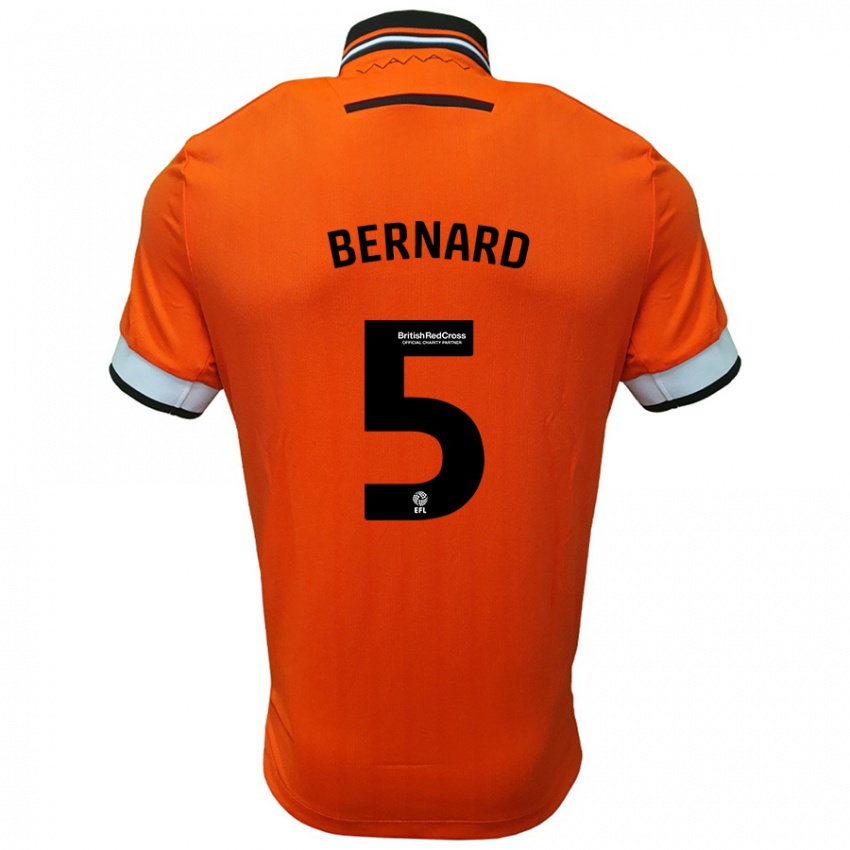 Criança Camisola Di'shon Bernard #5 Branco Laranja Alternativa 2024/25 Camisa Brasil