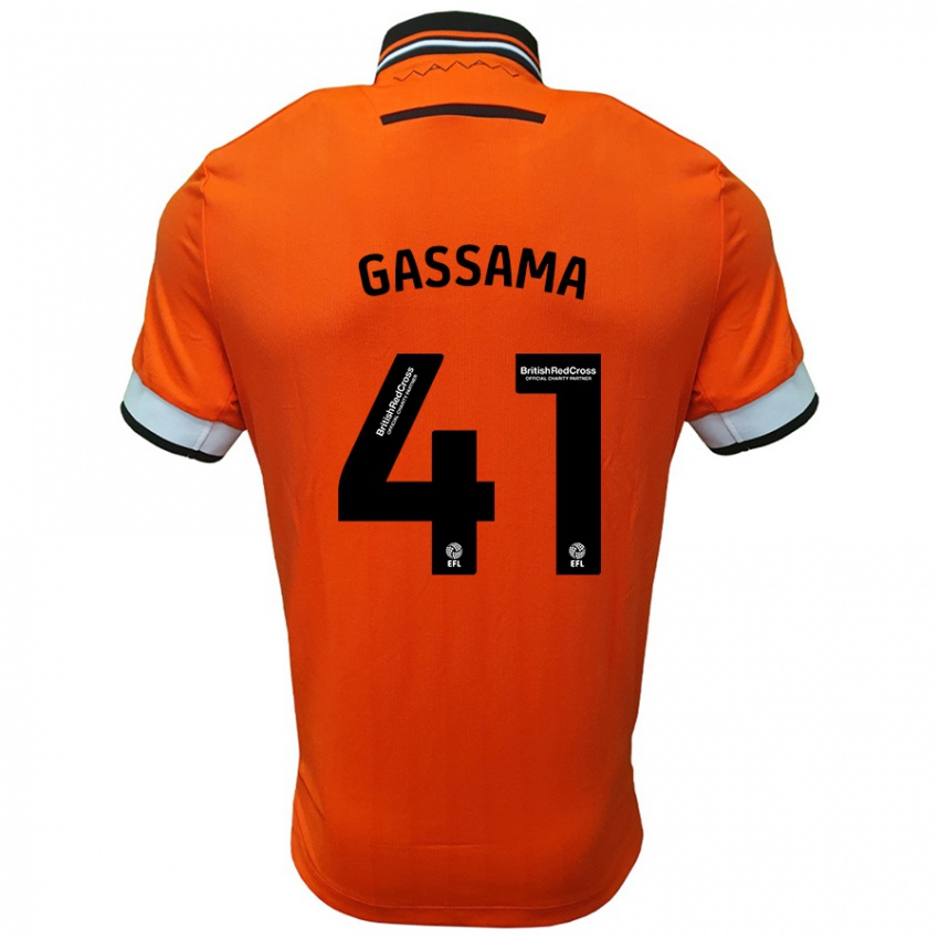 Criança Camisola Djeidi Gassama #41 Branco Laranja Alternativa 2024/25 Camisa Brasil