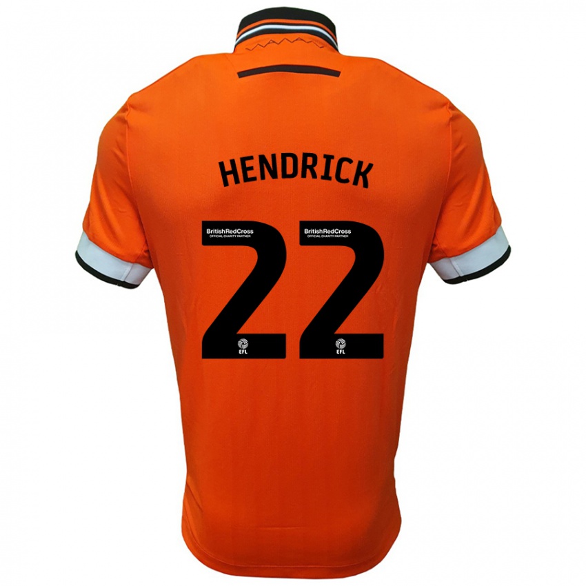 Criança Camisola Jeff Hendrick #22 Branco Laranja Alternativa 2024/25 Camisa Brasil