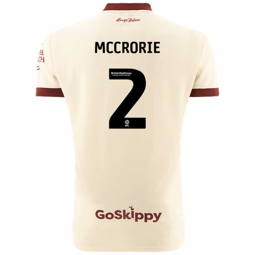 Criança Camisola Ross Mccrorie #2 Creme Branco Alternativa 2024/25 Camisa Brasil