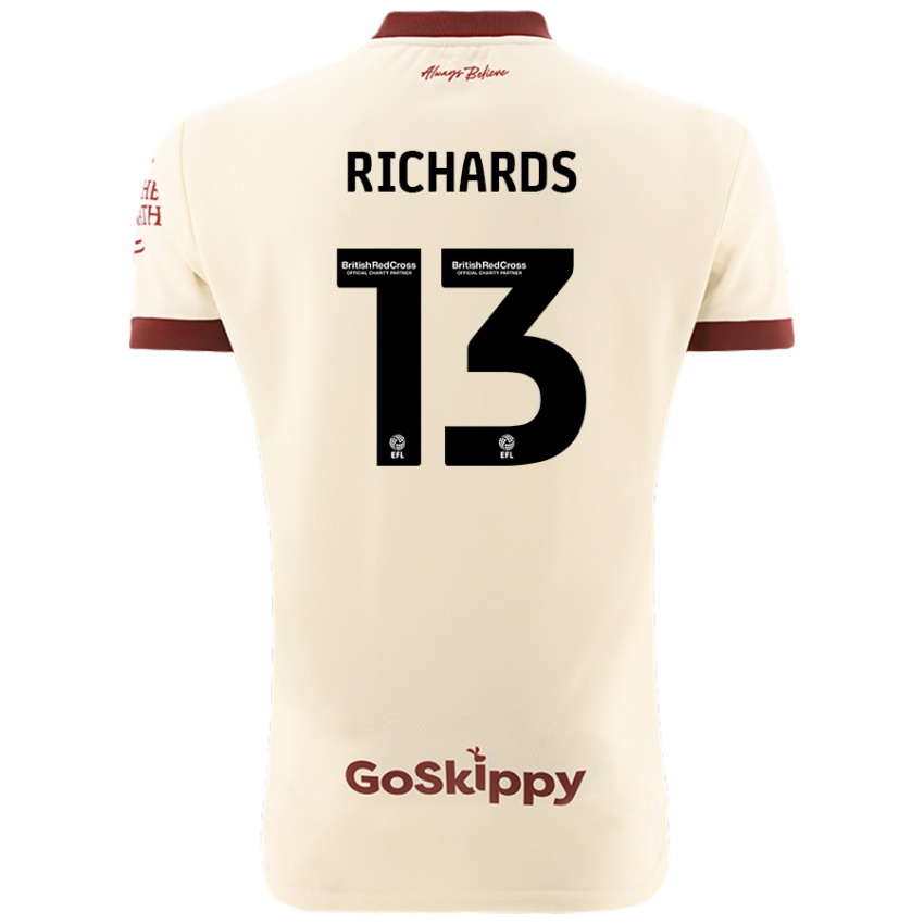 Criança Camisola Harvey Wiles-Richards #13 Creme Branco Alternativa 2024/25 Camisa Brasil