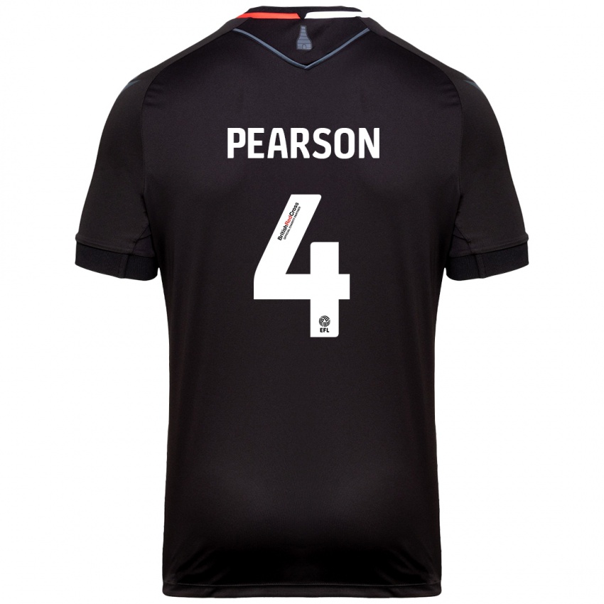 Criança Camisola Ben Pearson #4 Preto Alternativa 2024/25 Camisa Brasil