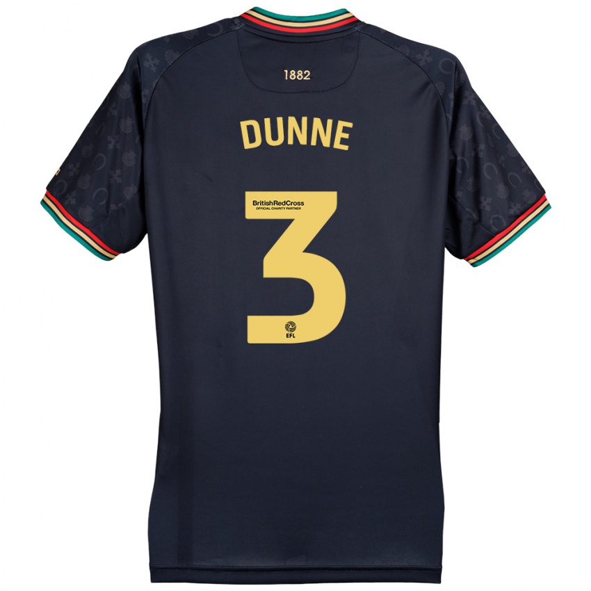 Criança Camisola Jimmy Dunne #3 Azul Da Marinha Escura Alternativa 2024/25 Camisa Brasil