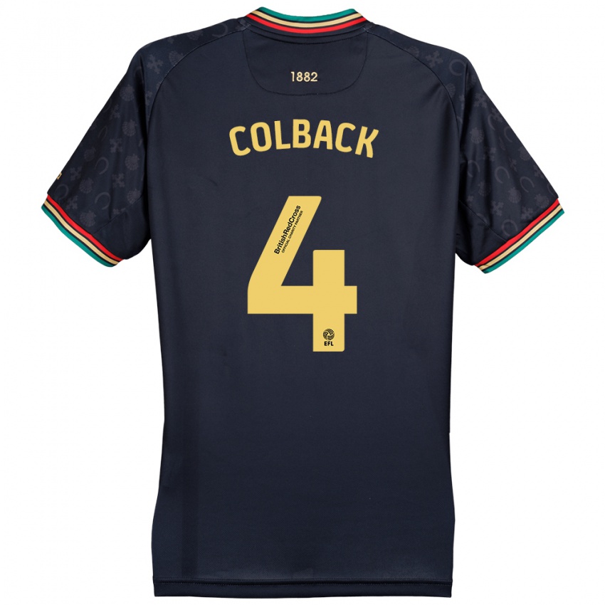 Criança Camisola Jack Colback #4 Azul Da Marinha Escura Alternativa 2024/25 Camisa Brasil