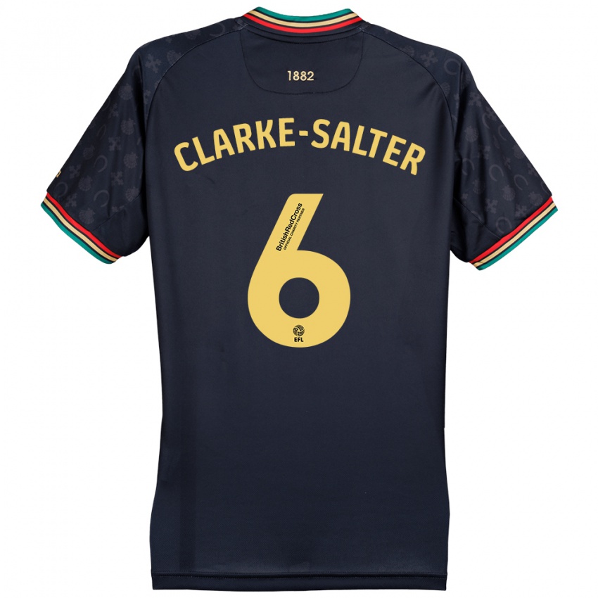 Criança Camisola Jake Clarke-Salter #6 Azul Da Marinha Escura Alternativa 2024/25 Camisa Brasil