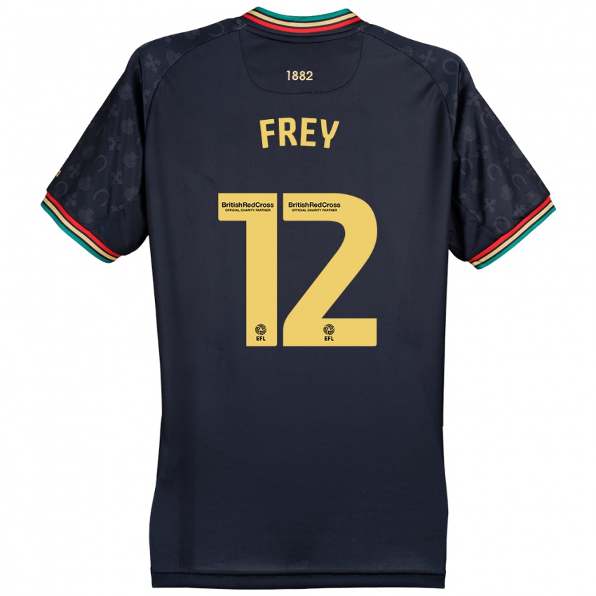 Criança Camisola Michael Frey #12 Azul Da Marinha Escura Alternativa 2024/25 Camisa Brasil