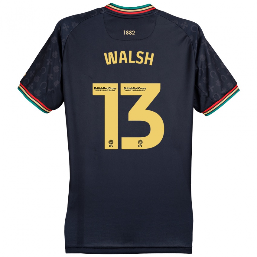 Criança Camisola Joe Walsh #13 Azul Da Marinha Escura Alternativa 2024/25 Camisa Brasil