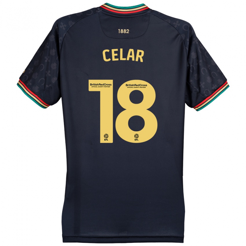 Criança Camisola Zan Celar #18 Azul Da Marinha Escura Alternativa 2024/25 Camisa Brasil