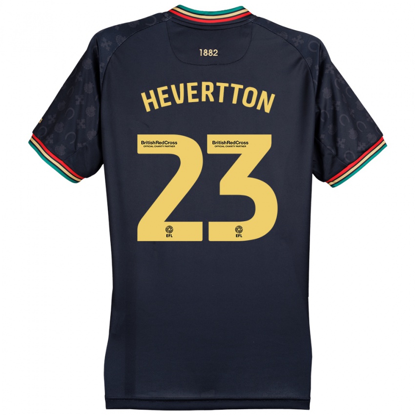 Criança Camisola Hevertton #23 Azul Da Marinha Escura Alternativa 2024/25 Camisa Brasil