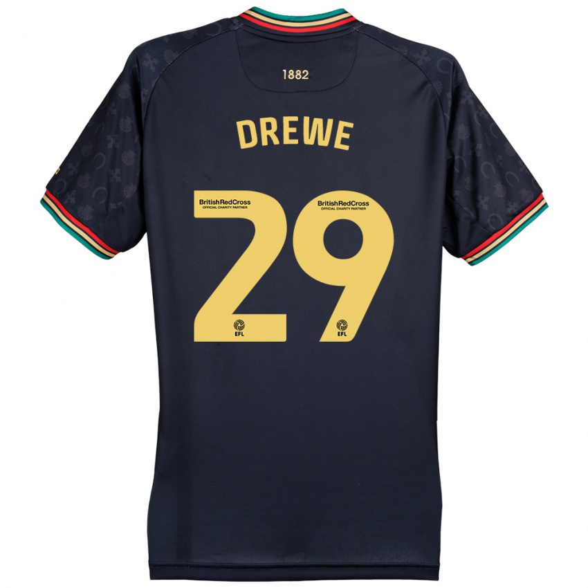 Criança Camisola Aaron Drewe #29 Azul Da Marinha Escura Alternativa 2024/25 Camisa Brasil