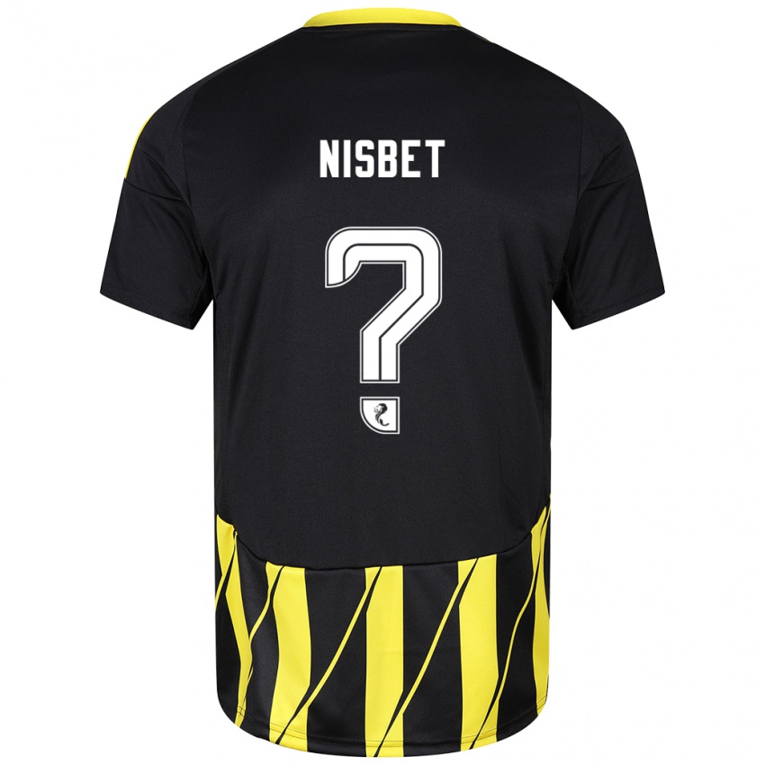 Criança Camisola Kevin Nisbet #0 Amarelo Preto Alternativa 2024/25 Camisa Brasil