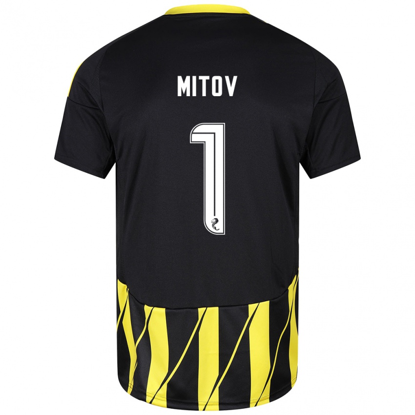 Criança Camisola Dimitar Mitov #1 Amarelo Preto Alternativa 2024/25 Camisa Brasil