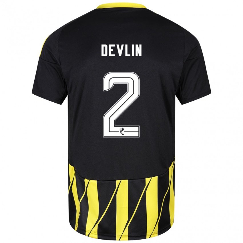 Criança Camisola Nicky Devlin #2 Amarelo Preto Alternativa 2024/25 Camisa Brasil