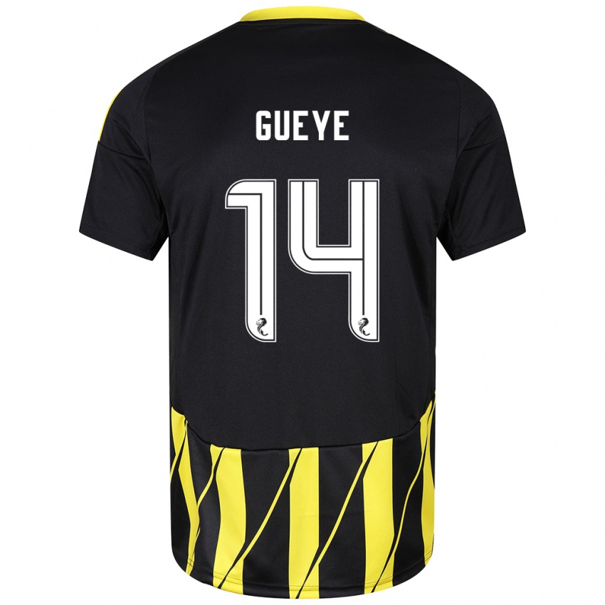 Criança Camisola Pape Habib Gueye #14 Amarelo Preto Alternativa 2024/25 Camisa Brasil