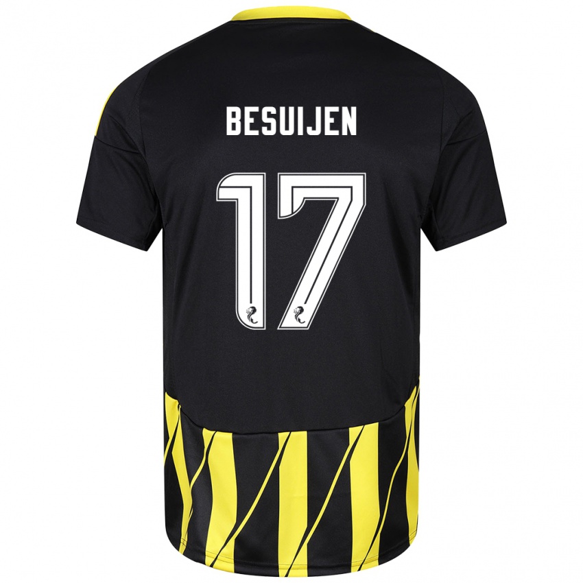 Criança Camisola Vicente Besuijen #17 Amarelo Preto Alternativa 2024/25 Camisa Brasil