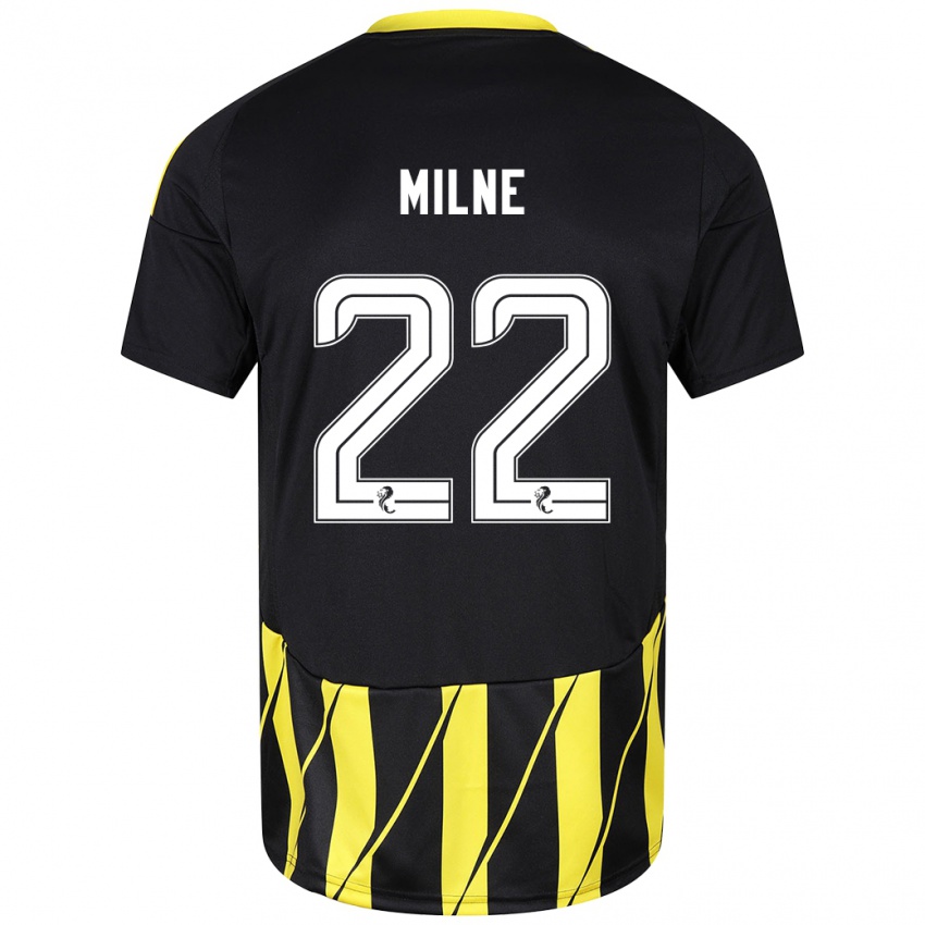 Criança Camisola Jack Milne #22 Amarelo Preto Alternativa 2024/25 Camisa Brasil