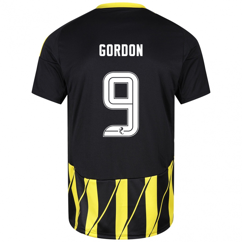 Criança Camisola Lauren Gordon #9 Amarelo Preto Alternativa 2024/25 Camisa Brasil