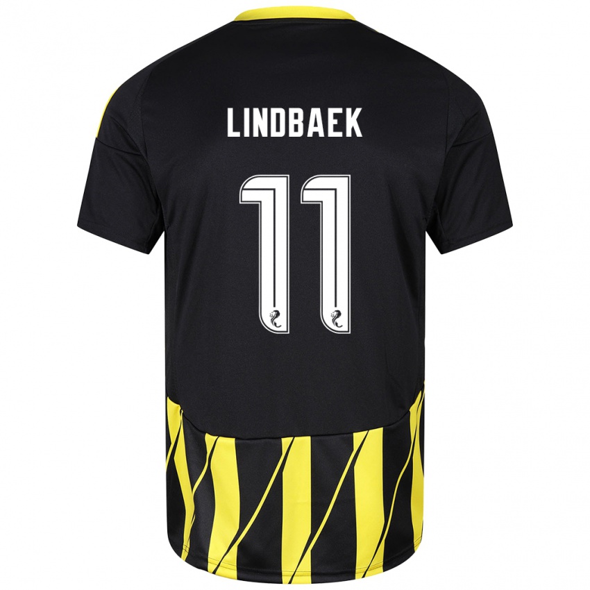 Criança Camisola Adele Lindbaek #11 Amarelo Preto Alternativa 2024/25 Camisa Brasil