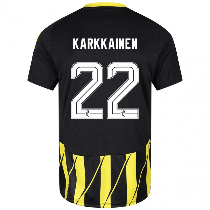 Criança Camisola Elena Kärkkäinen #22 Amarelo Preto Alternativa 2024/25 Camisa Brasil