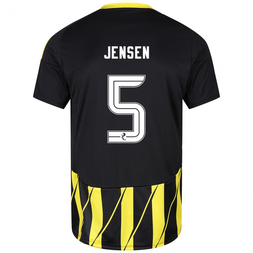 Criança Camisola Richard Jensen #5 Amarelo Preto Alternativa 2024/25 Camisa Brasil