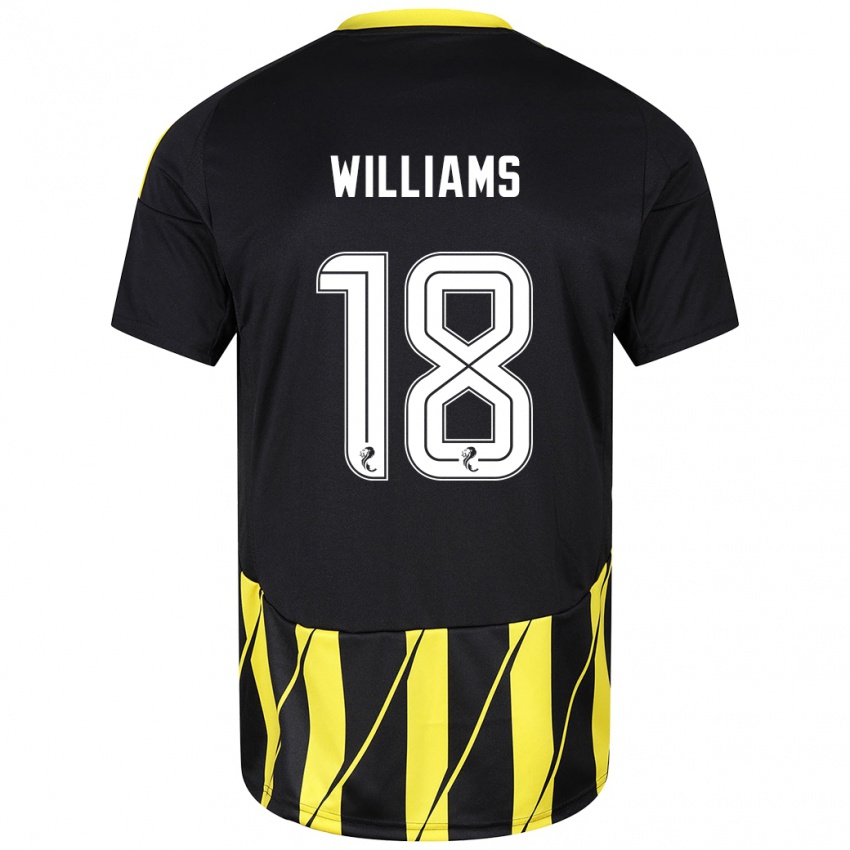 Criança Camisola Rhys Williams #18 Amarelo Preto Alternativa 2024/25 Camisa Brasil