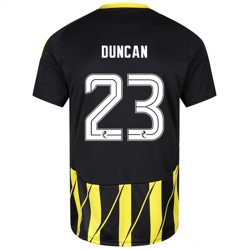 Criança Camisola Ryan Duncan #23 Amarelo Preto Alternativa 2024/25 Camisa Brasil