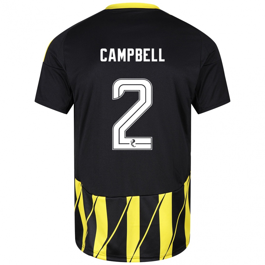 Criança Camisola Loren Campbell #2 Amarelo Preto Alternativa 2024/25 Camisa Brasil