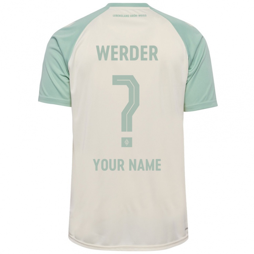 Criança Camisola Seu Nome #0 Verde Claro Off-White Alternativa 2024/25 Camisa Brasil