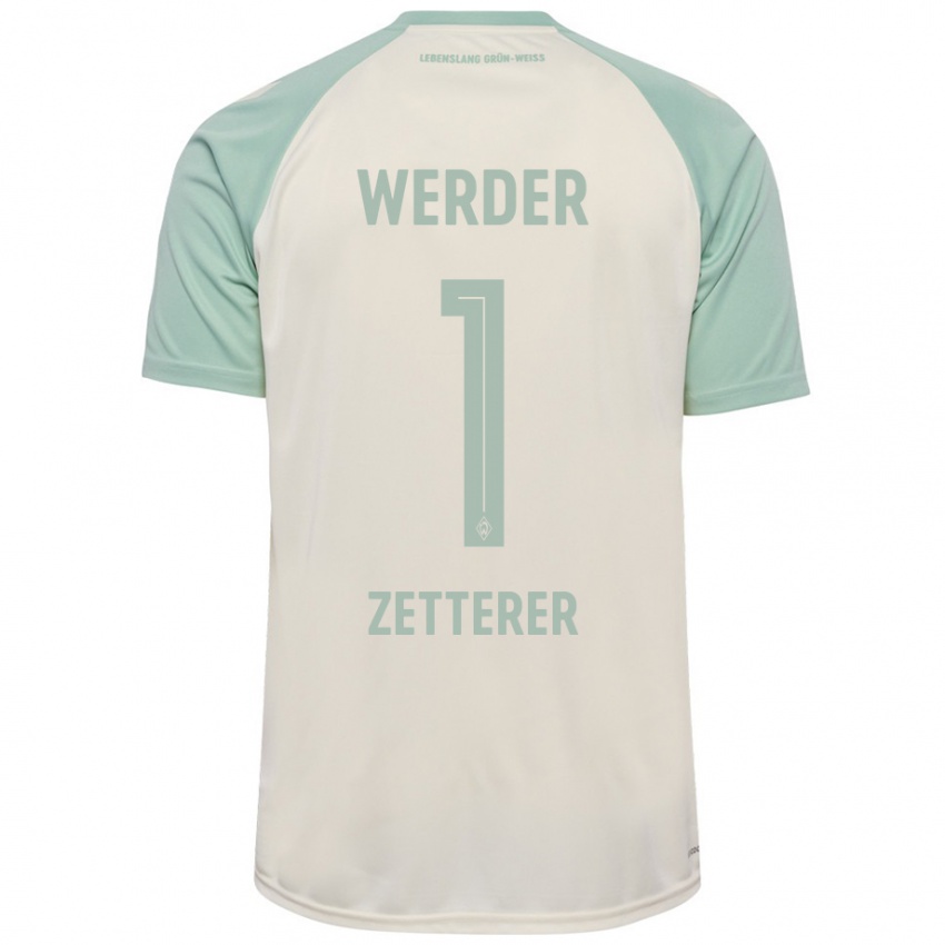 Criança Camisola Michael Zetterer #1 Verde Claro Off-White Alternativa 2024/25 Camisa Brasil