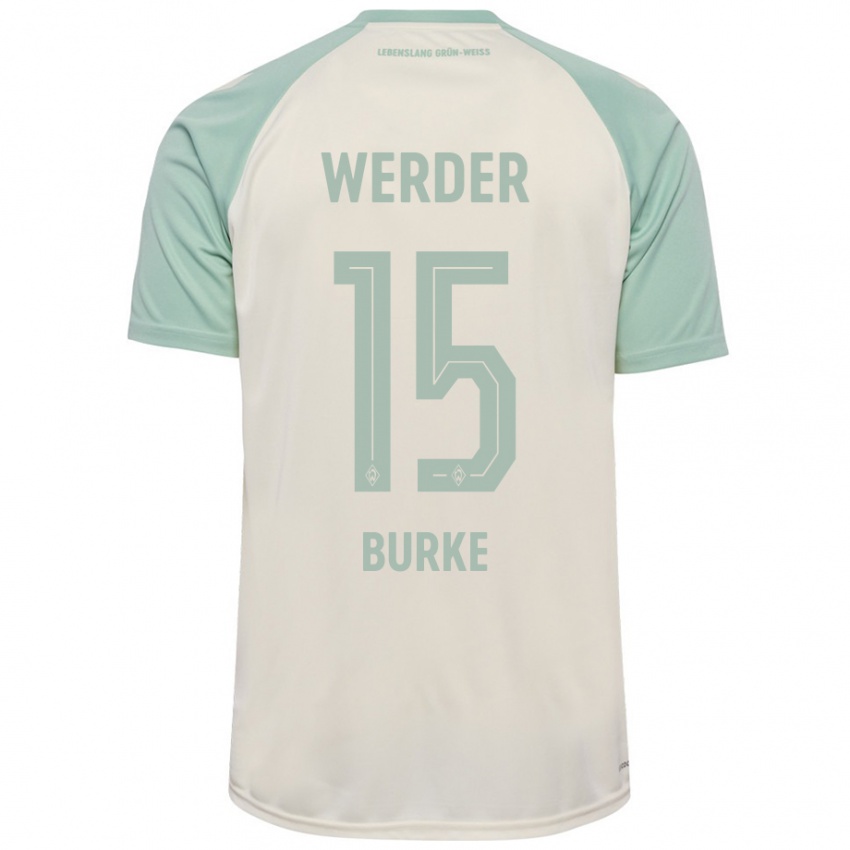 Criança Camisola Oliver Burke #15 Verde Claro Off-White Alternativa 2024/25 Camisa Brasil