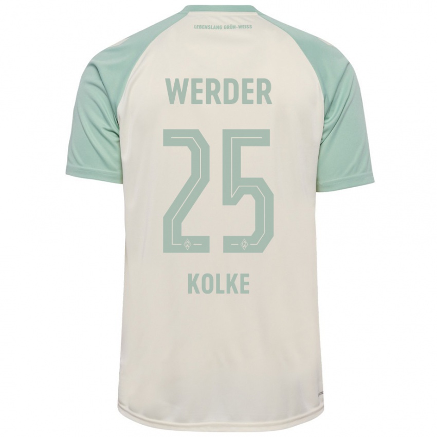 Criança Camisola Markus Kolke #25 Verde Claro Off-White Alternativa 2024/25 Camisa Brasil