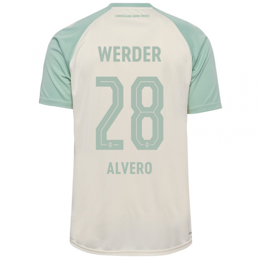 Criança Camisola Skelly Alvero #28 Verde Claro Off-White Alternativa 2024/25 Camisa Brasil