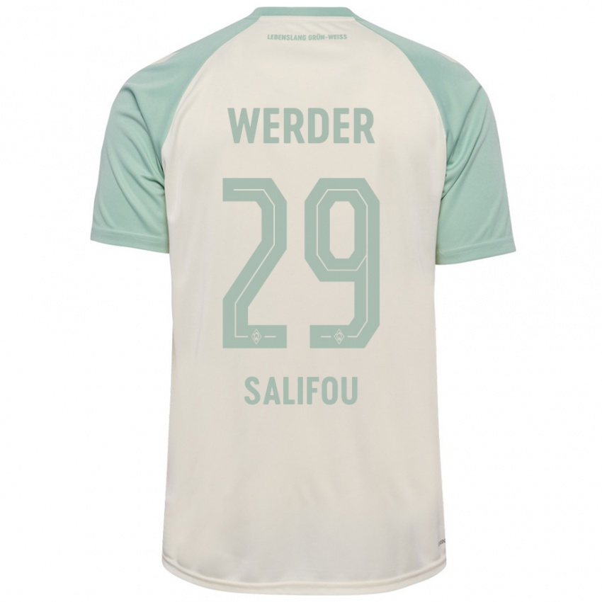 Criança Camisola Dikeni Salifou #29 Verde Claro Off-White Alternativa 2024/25 Camisa Brasil