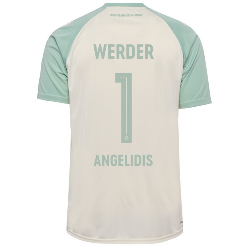 Criança Camisola Spyros Angelidis #1 Verde Claro Off-White Alternativa 2024/25 Camisa Brasil