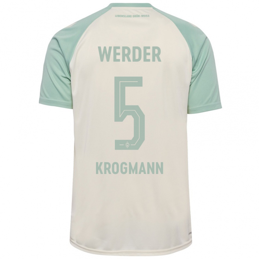 Criança Camisola Avid Krogmann #5 Verde Claro Off-White Alternativa 2024/25 Camisa Brasil