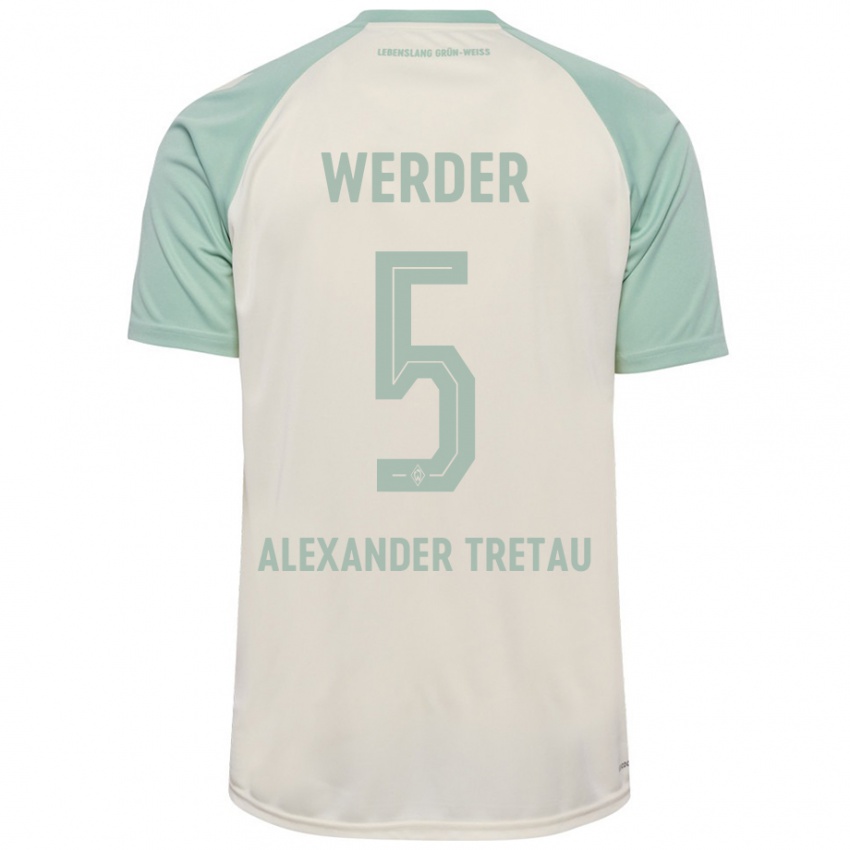 Criança Camisola Hans Alexander Tretau #5 Verde Claro Off-White Alternativa 2024/25 Camisa Brasil