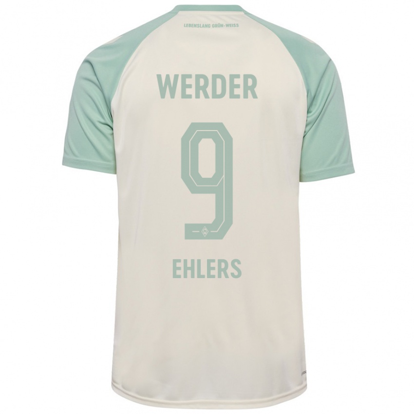 Criança Camisola Jannic Ehlers #9 Verde Claro Off-White Alternativa 2024/25 Camisa Brasil