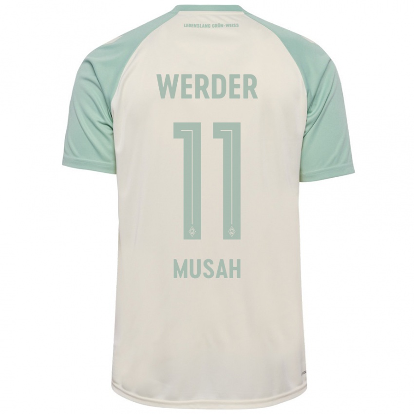 Criança Camisola Salim Musah #11 Verde Claro Off-White Alternativa 2024/25 Camisa Brasil