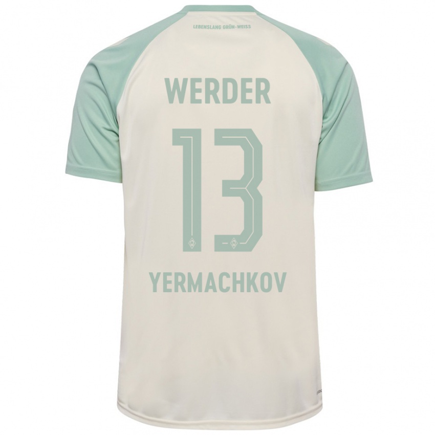 Criança Camisola Ivan Yermachkov #13 Verde Claro Off-White Alternativa 2024/25 Camisa Brasil