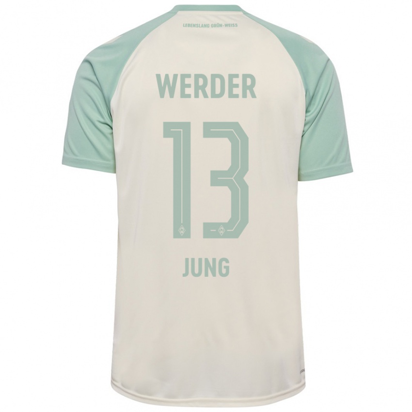 Criança Camisola Seong-Hyeon Jung #13 Verde Claro Off-White Alternativa 2024/25 Camisa Brasil