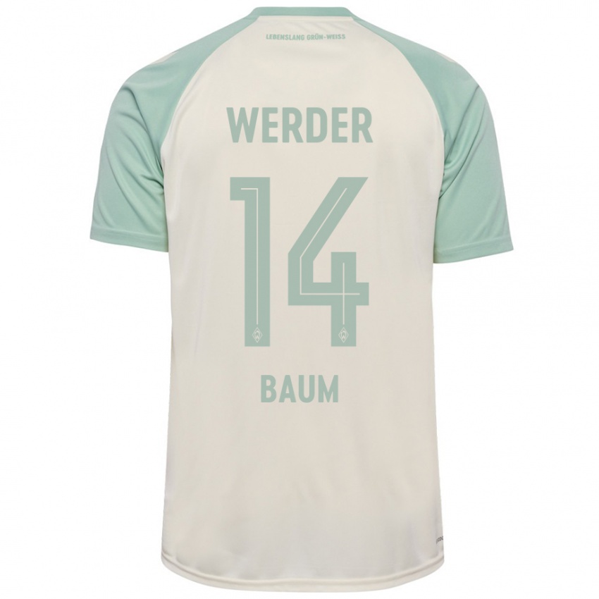 Criança Camisola Lennart Baum #14 Verde Claro Off-White Alternativa 2024/25 Camisa Brasil