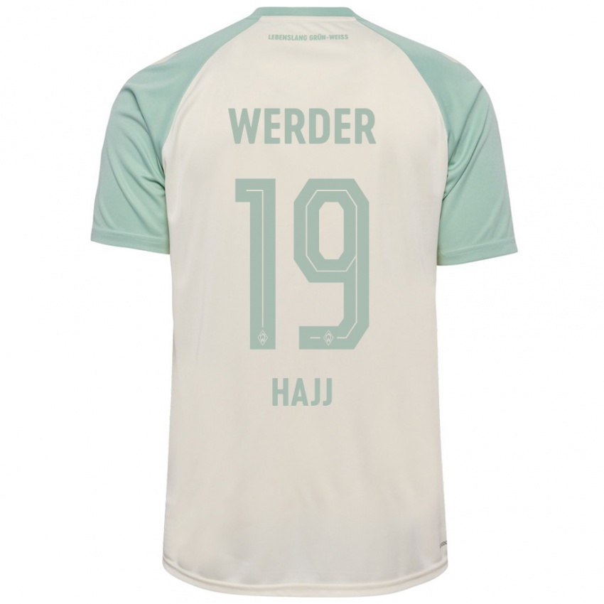 Criança Camisola Hassan Hajj #19 Verde Claro Off-White Alternativa 2024/25 Camisa Brasil