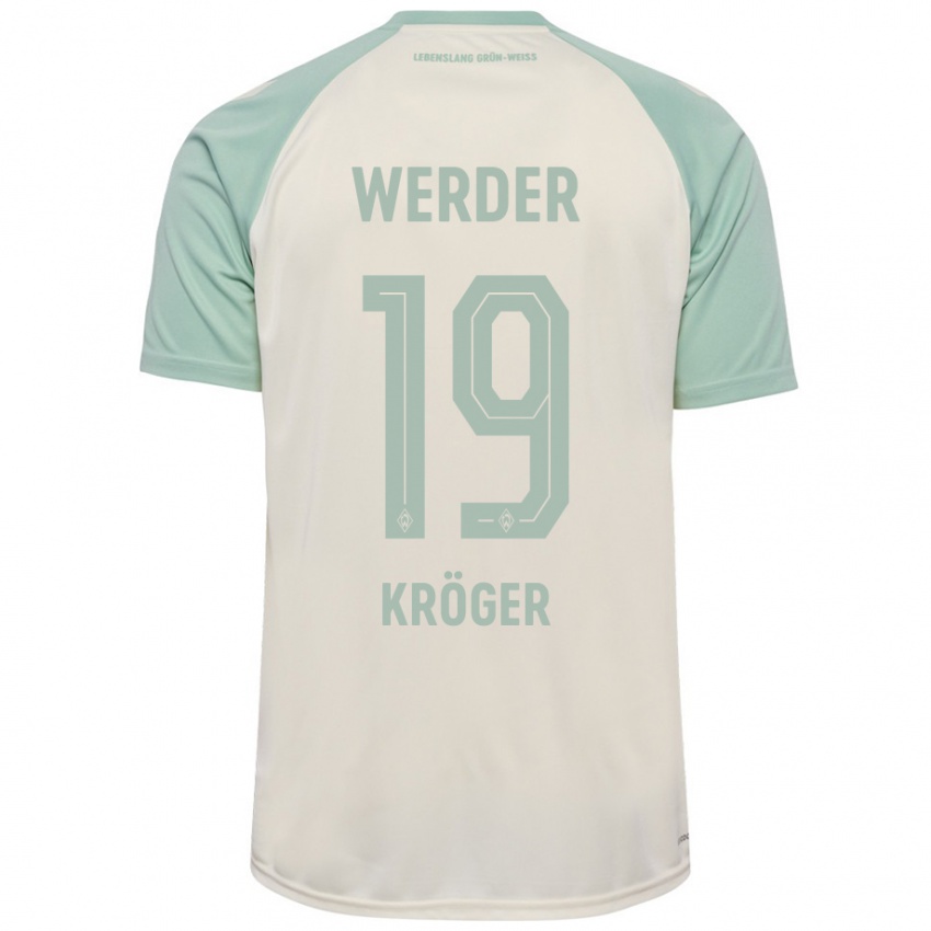 Criança Camisola Moritz Kröger #19 Verde Claro Off-White Alternativa 2024/25 Camisa Brasil