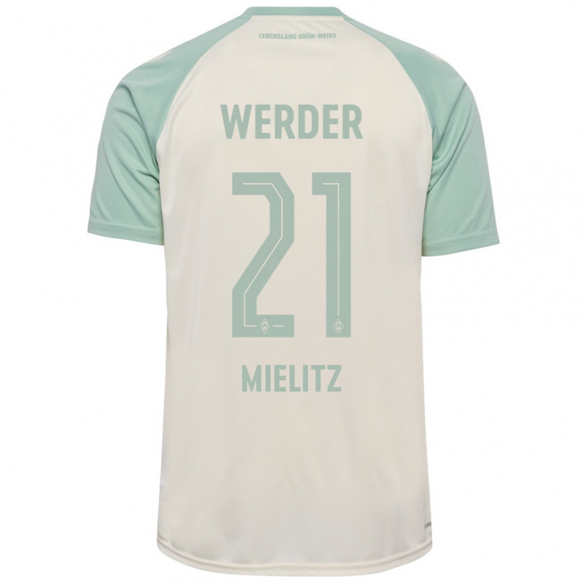 Criança Camisola Sebastian Mielitz #21 Verde Claro Off-White Alternativa 2024/25 Camisa Brasil